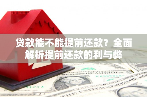 阳东贷款能不能提前还款？全面解析提前还款的利与弊
