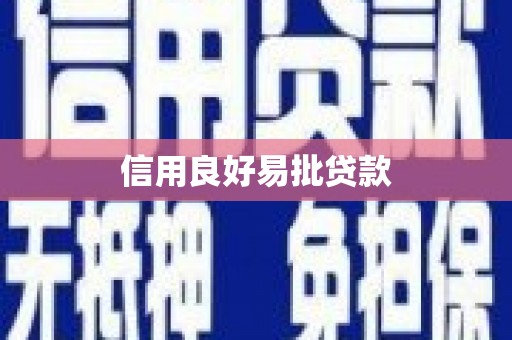 阳东信用良好易批贷款