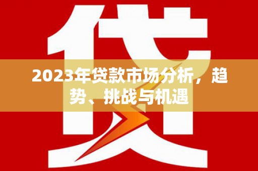 阳东2023年贷款市场分析，趋势、挑战与机遇