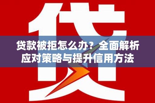 阳东贷款被拒怎么办？全面解析应对策略与提升信用方法