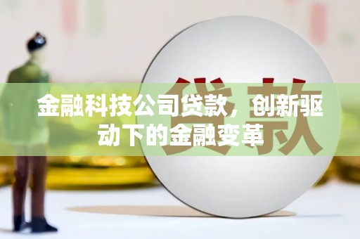 阳东金融科技公司贷款，创新驱动下的金融变革