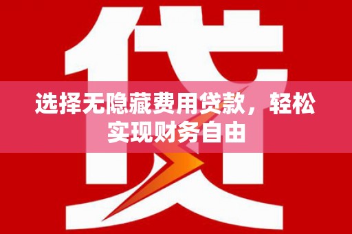 阳东选择无隐藏费用贷款，轻松实现财务自由
