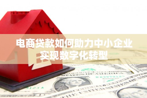 阳东电商贷款如何助力中小企业实现数字化转型