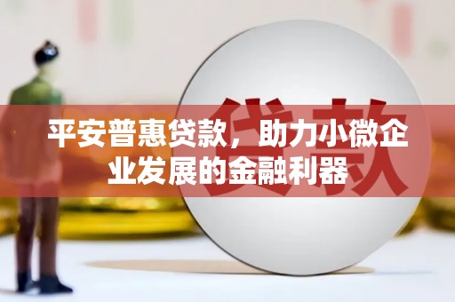 阳东平安普惠贷款，助力小微企业发展的金融利器