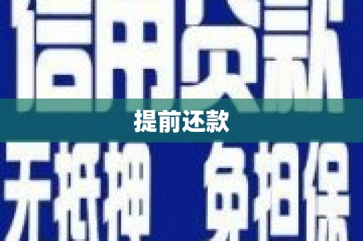阳东提前还款