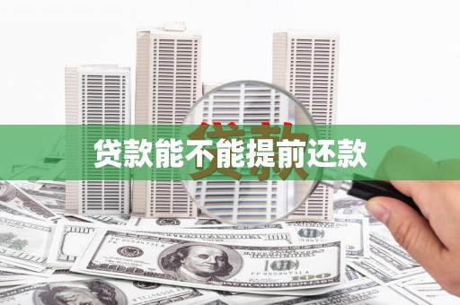 阳东贷款能不能提前还款
