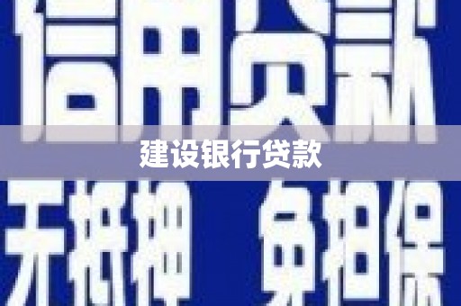 阳东建设银行贷款