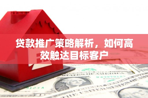 阳东贷款推广策略解析，如何高效触达目标客户