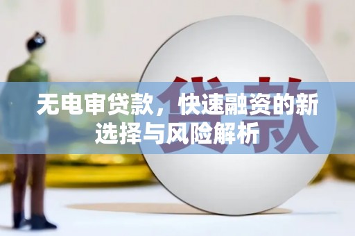 阳东无电审贷款，快速融资的新选择与风险解析