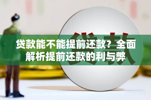 阳东贷款能不能提前还款？全面解析提前还款的利与弊