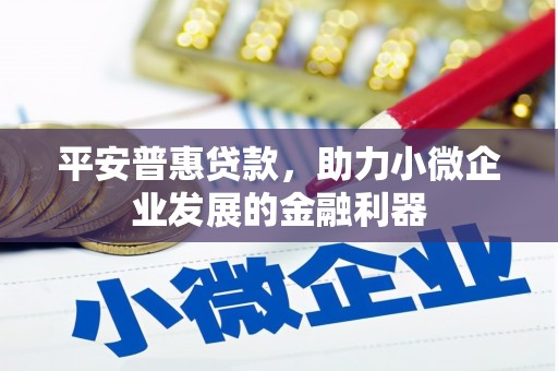 阳东平安普惠贷款，助力小微企业发展的金融利器