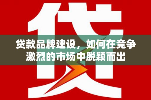 阳东贷款品牌建设，如何在竞争激烈的市场中脱颖而出