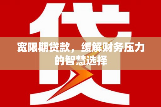 阳东宽限期贷款，缓解财务压力的智慧选择