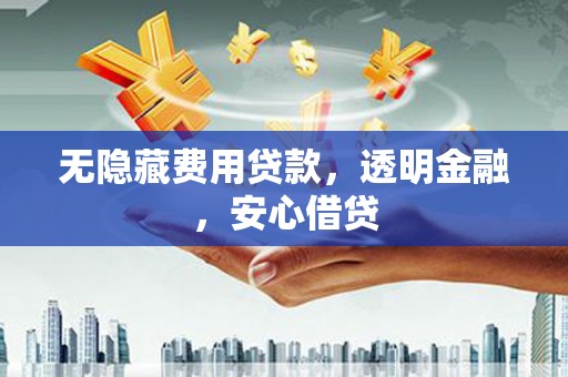 阳东无隐藏费用贷款，透明金融，安心借贷