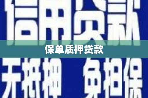 阳东保单质押贷款