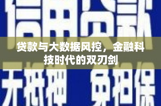 阳东贷款与大数据风控，金融科技时代的双刃剑