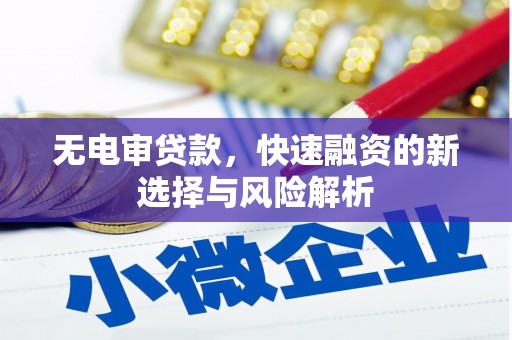 阳东无电审贷款，快速融资的新选择与风险解析