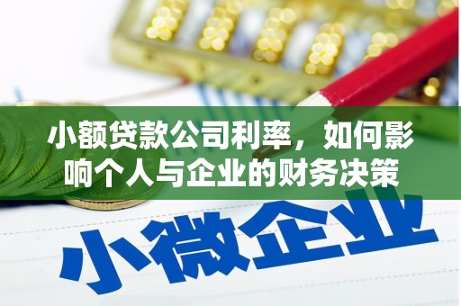 阳东小额贷款公司利率，如何影响个人与企业的财务决策
