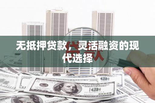 阳东无抵押贷款，灵活融资的现代选择