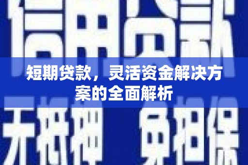 阳东短期贷款，灵活资金解决方案的全面解析