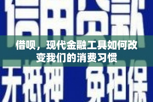 阳东借呗，现代金融工具如何改变我们的消费习惯