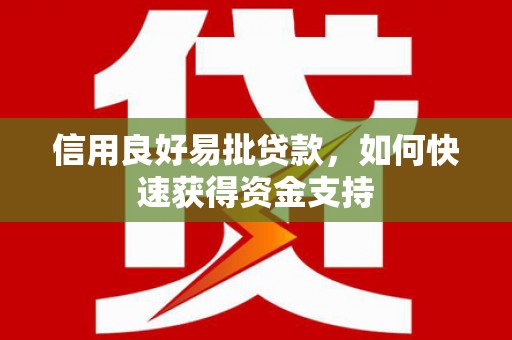 阳东信用良好易批贷款，如何快速获得资金支持