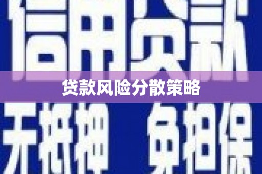 阳东贷款风险分散策略