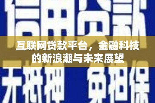 阳东互联网贷款平台，金融科技的新浪潮与未来展望