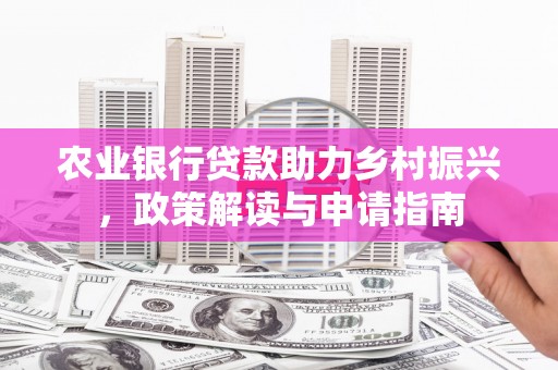 阳东农业银行贷款助力乡村振兴，政策解读与申请指南