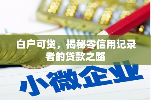 阳东白户可贷，揭秘零信用记录者的贷款之路